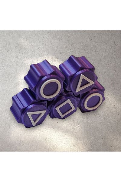 OEM Gonggi game set, Squid Game, 3D printed, purple
