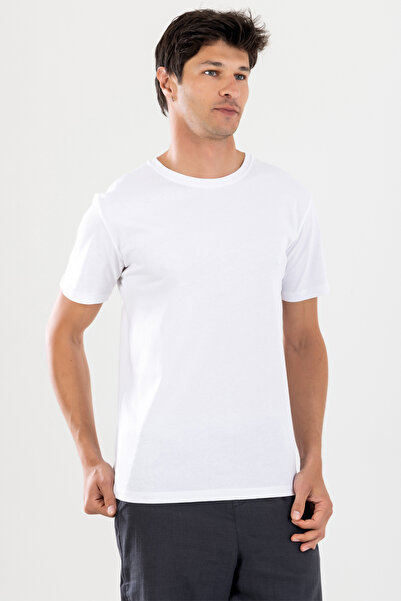 Fambur تي شيرت أساسي برقبة دائرية من القطن 100% مقاس عادي