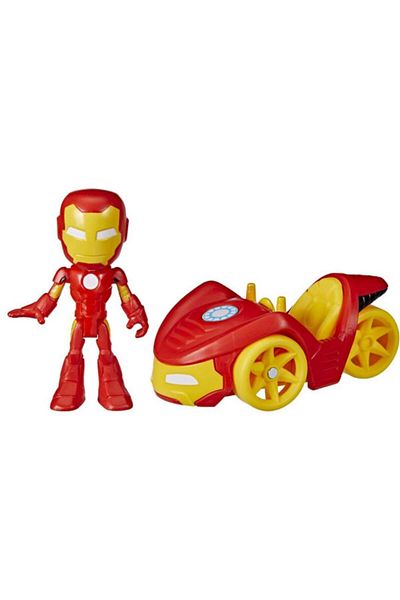 Hasbro Marvel Spidey and his Amazing Friends - Iron Man with car figurine