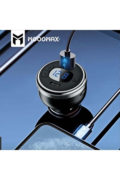 MOOGMAX شاحن سيارة MP3 متعدد الاستخدامات 9 في 1،بقوة 43 واط، يدعم الشحن السريع عبر منفذي USB وType-C،