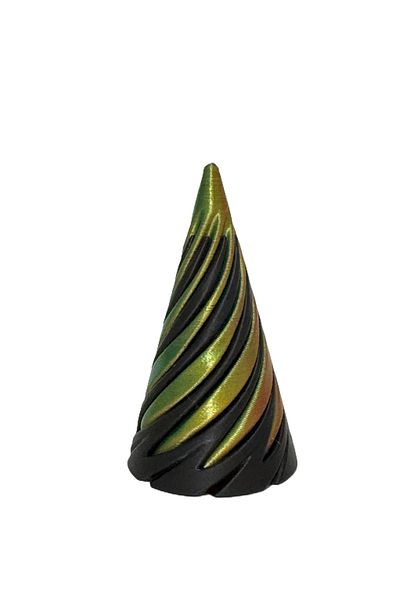 OEM 3D Helix Impossible Passthrough Cone Toy, black multicolor, antistress, 7cm