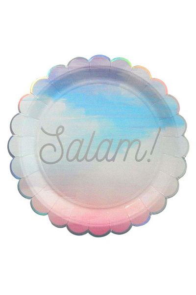 Peacock Supplies 10 Pack Salam Party Plates - Festive Plates for Celebrations and Gatherings