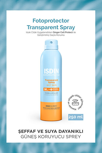 ISDIN Photoprotector Transparentes Spray Für Nasse Haut Spf50 250 ml