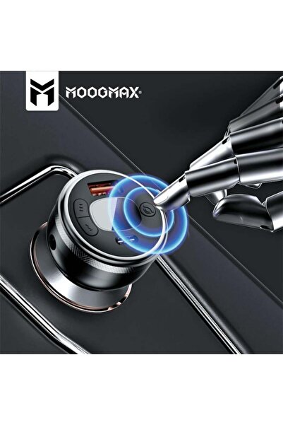 MOOGMAX شاحن سيارة MP3 متعدد الاستخدامات 9 في 1،بقوة 43 واط، يدعم الشحن السريع عبر منفذي USB وType-C،