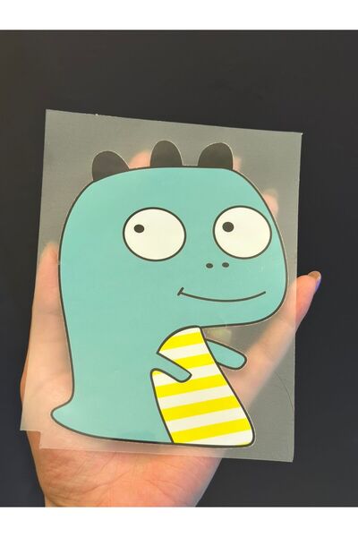 Gönülden Tasarım Ütü İle Yapışan Tasarım Dinazor Transfer Baskı Arma 13x10 Cm