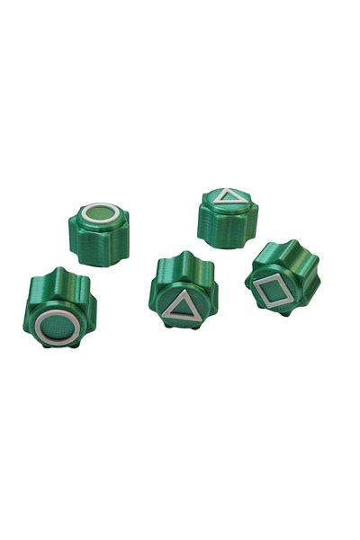 OEM Gonggi game set, Squid Game, 3D printed, silk green