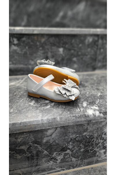 RÜYADA kız çocuk gümüş babet ortopedik şık ayakkabı