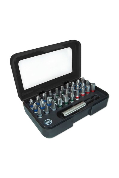 wiha - Set biți standard, 25 mm, mixte, 1/4", C6.3 incl. cutie cu clemă de cu...