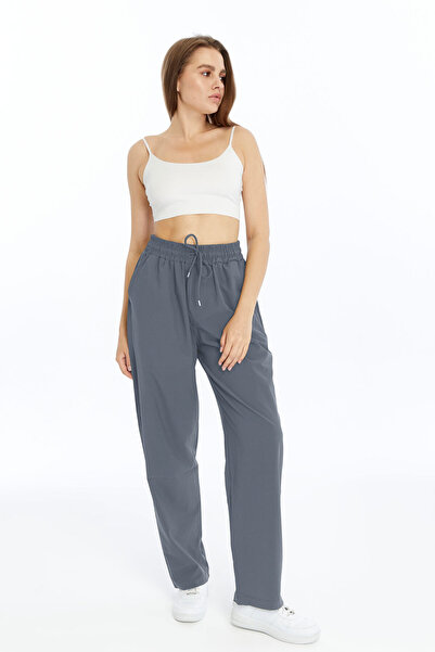 OXVİN Women's Oversize Wide Leg, Parachute Fabric, Baggy Trousers (Summer)