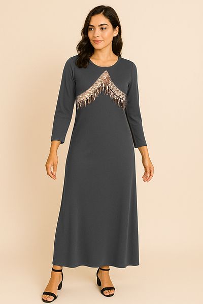 Lilo Co Sparkle Fringe Maxi Dress