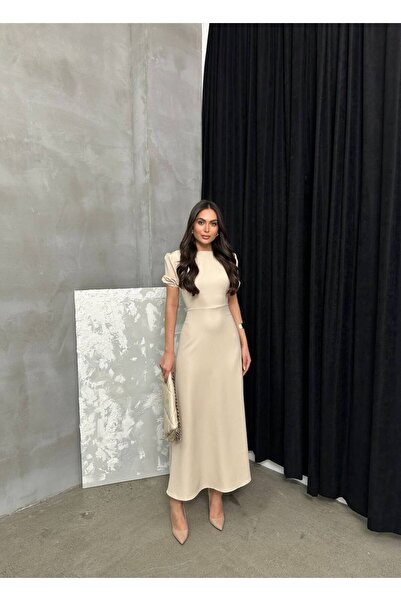 Chef d'atelier Kadın Karpuz Kollu Midi Boy Elbise