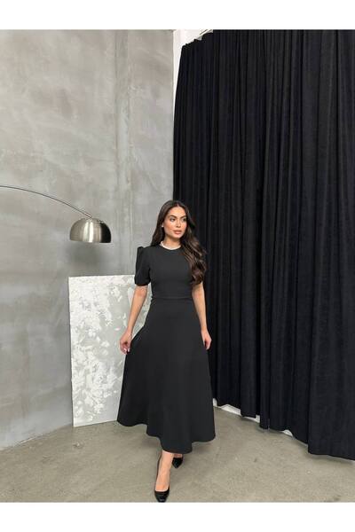 Chef d'atelier Kadın Karpuz Kollu Midi Boy Elbise