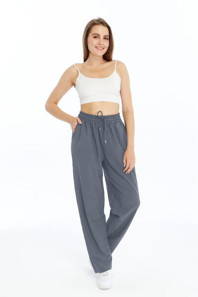 OXVİN Women's Oversize Wide Leg, Parachute Fabric, Baggy Trousers (Summer)