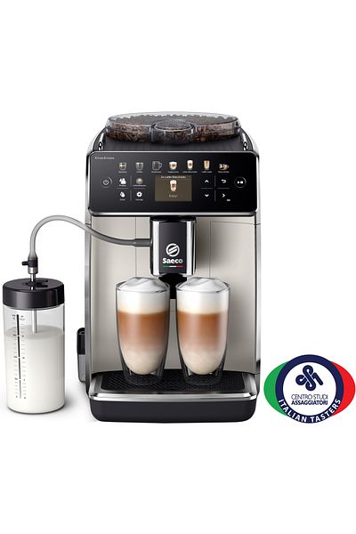 Philips Saeco GranAroma SM6582/30 automatic espresso machine, 16 drinks, 15 bar, TFT color screen, Ceramic grinder