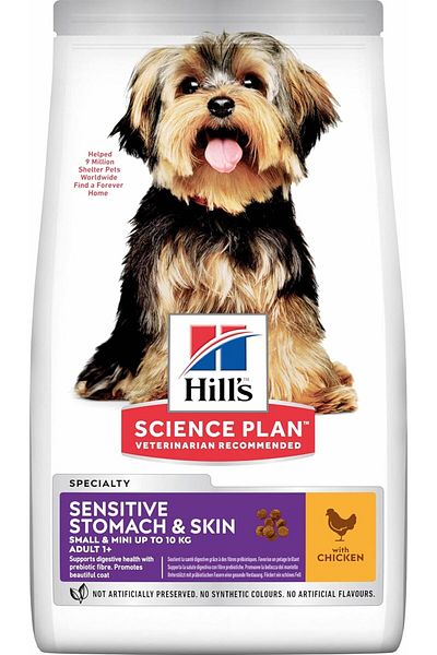 Hill's Science Plan Sensitive Stomach & Skin Small & Mini Adult Dog Food With Chicken 1.5Kg