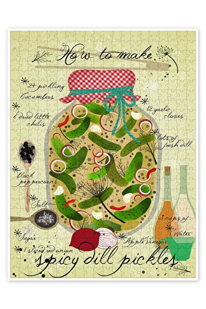 Jeronkarji Baharatlı turşu nasıl yapılır 500 Parça Puzzle Yapboz Mutfak Temal...