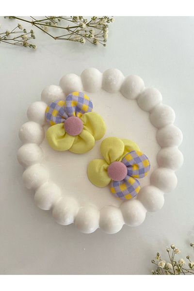 baume clothes Girl's Yellow Daisy Model 2-Piece Buckle Set