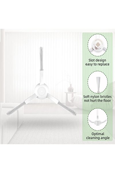 Xiaomi Σετ ανταλλακτικών 2 τεμαχίων πλαϊνής βούρτσας συμβατό με Mi Robot Vacuum 1c-2c