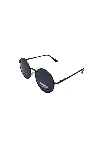 TİA Ochelari de soare retro John Lennon rotunzi polarizați, negri