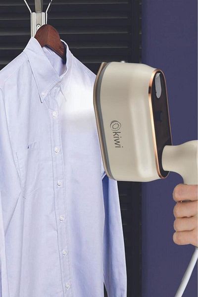 Kiwi 2-in-1 Steam Travel Iron & Vertical Iron Wrinkle Remover Portable Cream Ksi-646