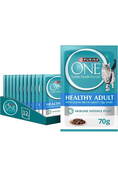 Purina One Wet Cat Healthy Adult with Ocean Fish 70g Pack of 12
