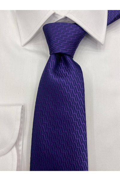 Pierre Cardin Pi̇erre Cardi̇n Woven Fabric Patterned Purple Tie