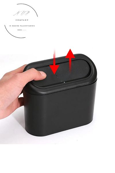 FORSEİ LUCA Auto Trash Can Portable In-Car Portable Lid Organizer Car Garbage Bin