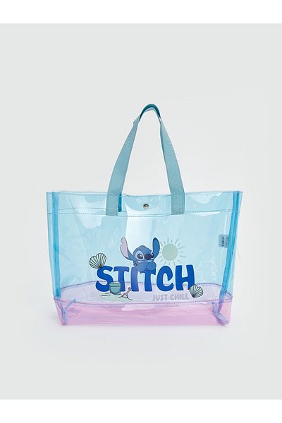 LC Waikiki Geantă de plajă pentru fetiță cu imprimeu Blue Stitch