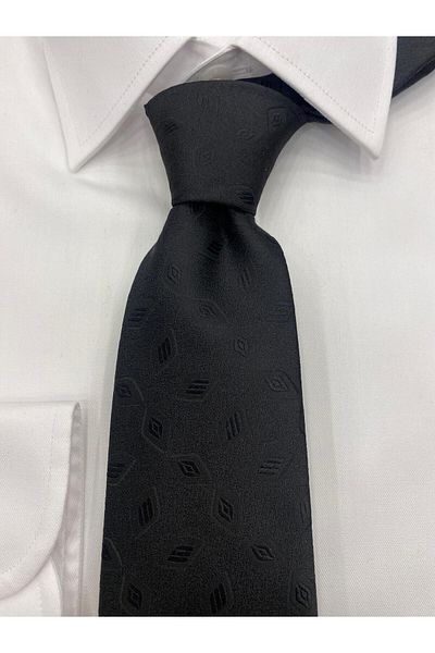 Pierre Cardin Pi̇erre Cardi̇n Woven Fabric Patterned Black Tie
