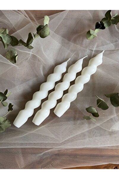 TozluAtolye Burgulu Spiral Şamdan Mum