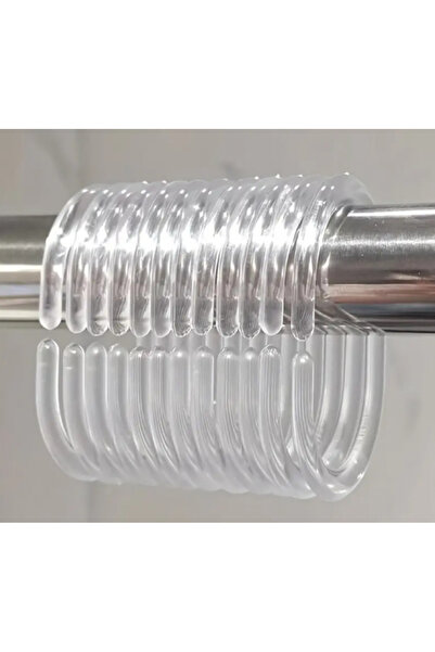 SyaMAG Set 12 inele perdea de dus, transparente