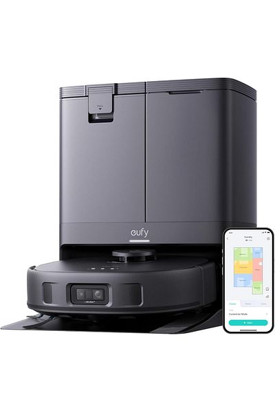 eufy X10 Pro Omni Robot Vacuum and Mop with 8,000 Pa Suction, Dual Mops with 12 mm Auto-Lift and Car