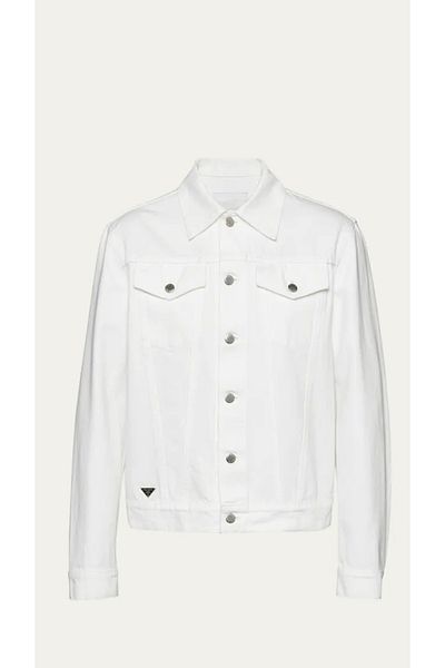 Prada Sport Jean Jacket with Metal Logo