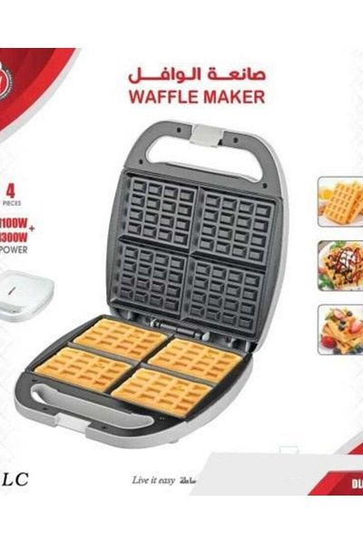 DLC Non-stick electric waffle maker 4 slices 1300 watts