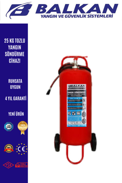 Balkan Ticaret 25 KG TOZLU YANGIN SÖNDÜRME CİHAZI RUHSATA UYGUN