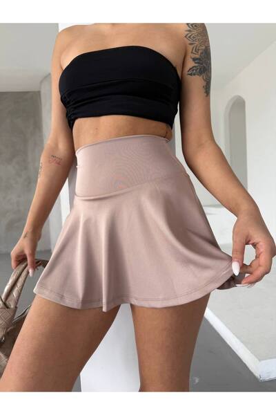 ILLE Fustă pantaloni scurți cu talie înaltă