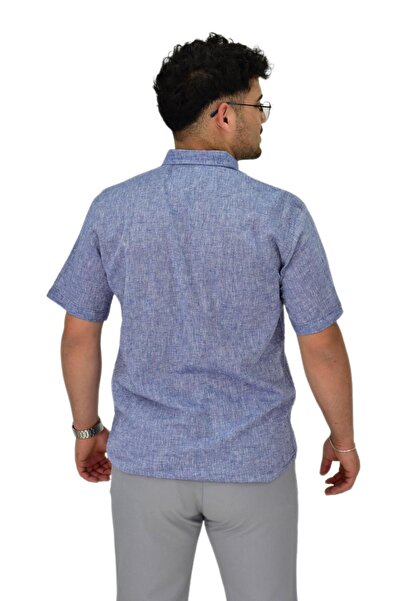 DYNAMO Ανδρικό βαμβακερό καλοκαιρινό κοντομάνικο πουκάμισο 9664 BGL-ST04595