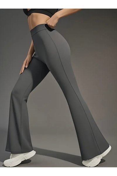 peri tower Női antracit spanyol szárú búvárszövet magas derekú harisnyanadrág