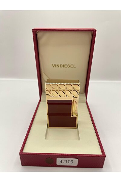 Atheris Gift GAZLI MENTEŞELİ BORDO RENKLİ ALTIN SARISI İŞLEMELİ ÇAKMAK
