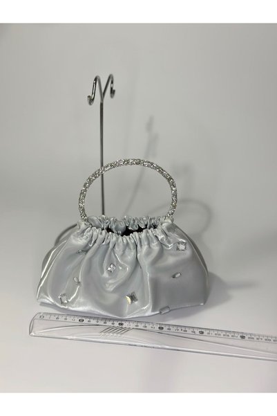 posst bag Silver Embroidered Portfolio Evening Dress Clutch Bag