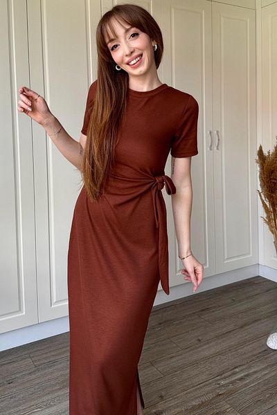 Dilay Gökoğlu Butik Rochie Midi Modal cu legare