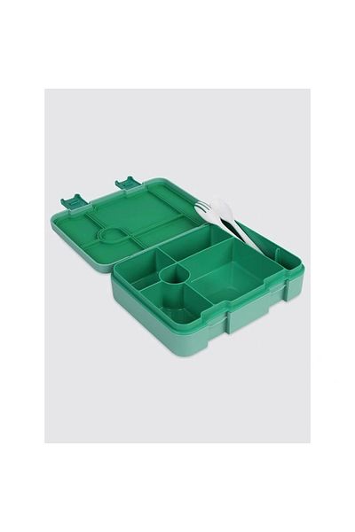 Uzspace Vgn-091 4 Compartment Food Container - Lunch Box 1300 ml Green