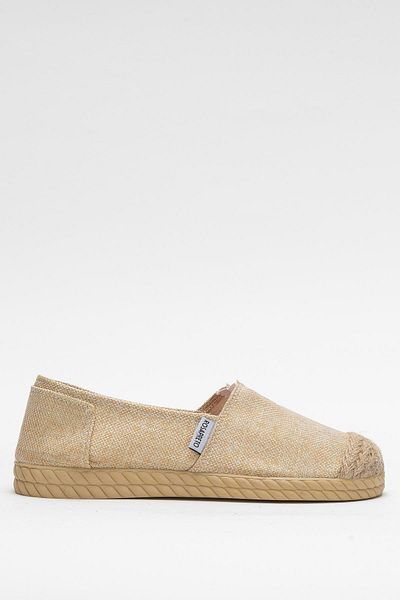 Liger Women's Linen Ballerina Shoes Beige