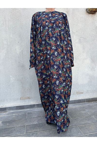 hoaryage Robadan Long Sleeve 100% Viscose Push Flower Mother Dress, Prayer Dress