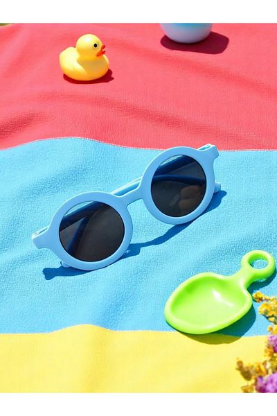 CHANCE GİFT Round Kids Sunglasses Unisex Eyewear Uv 400 Protection Polarized Ce Certified Trending Glasses