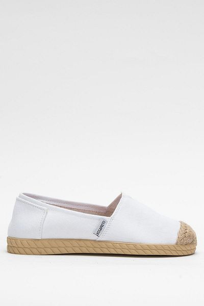 Liger Women's Linen Ballerina Shoes White