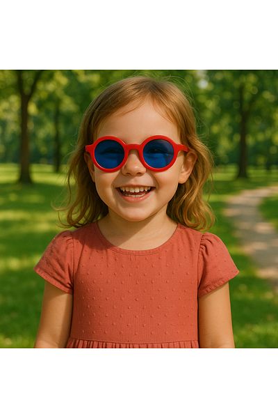 CHANCE GİFT Round Kids Sunglasses Unisex Eyewear Uv 400 Protection Polarized Ce Certified Trending Glasses