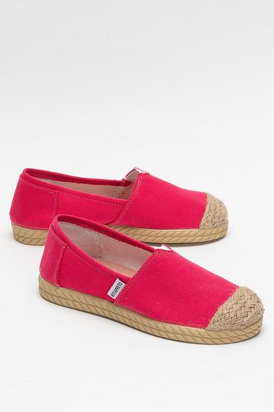 Liger Women's Linen Ballerina Shoes Fuchia