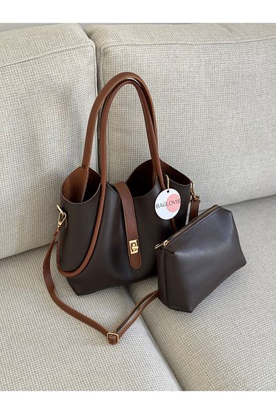 BAGLOVİS PUPPY BAG EXTRA ΜΠΡΟΣΤΑ ΚΛΕΙΔΑΡΙΑ ΛΕΠΤΟΜΕΡΗΣ ΚΑΦΕ/ΤΑΝ ΓΥΝΑΙΚΕΙΑ ΤΣΑΝΤΑ ΏΜΟΣ EN32 BOY24