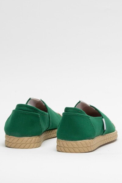 Liger Women's Linen Ballerina Shoes Green